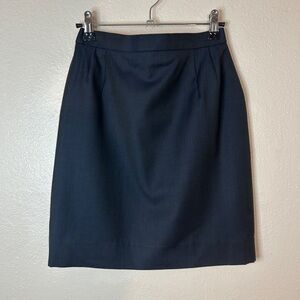 Escada Margaretha Ley Vintage Blue/Grey and Black Virgin Wool Mini Skirt XS